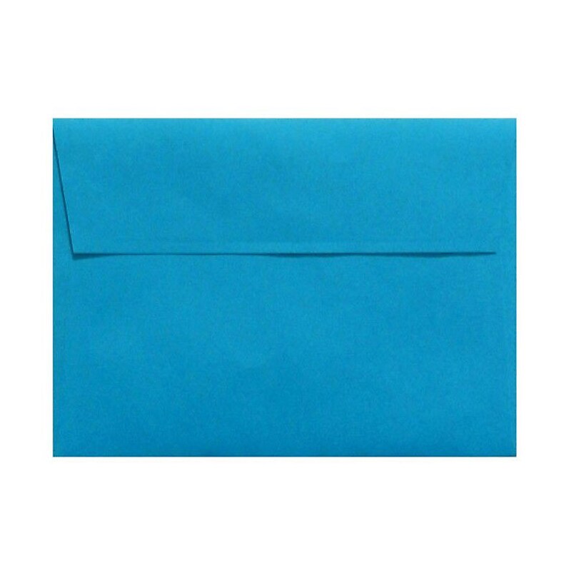 LUX 80lbs. 3 5/8" x 5 1/8" A1 RSVP, Invitation Envelopes W/Peel & Press, Pool Blue, 250/BX image 1