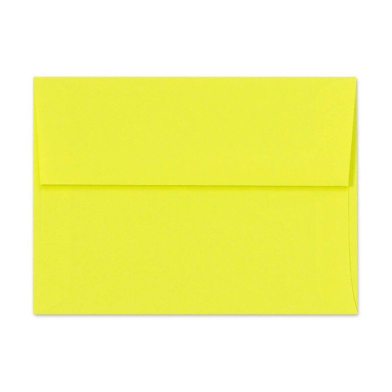 LUX 80lbs. 4 3/8" x 5 3/4"  A2 RSVP, Invitation Envelopes  W/Peel & Press, Citrus Yellow, 250/BX image 1
