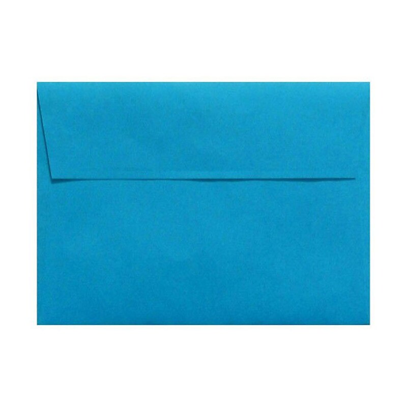LUX 80lbs. 4 3/8" x 5 3/4" A2 RSVP, Invitation Envelopes W/Peel & Press, Pool Blue, 250/BX image 1