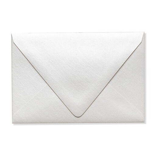 LUX A4 Contour Flap Envelopes (4 1/4 x 6 1/4) 50/Box, Quartz Metallic
