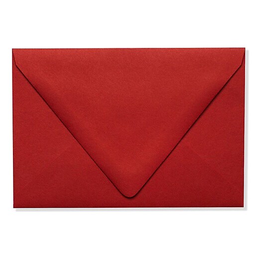 Lux A4 Contour Flap Envelopes (4 1/4 x 6 1/4) 50/Box, Ruby Red (EX-1872-18-50)