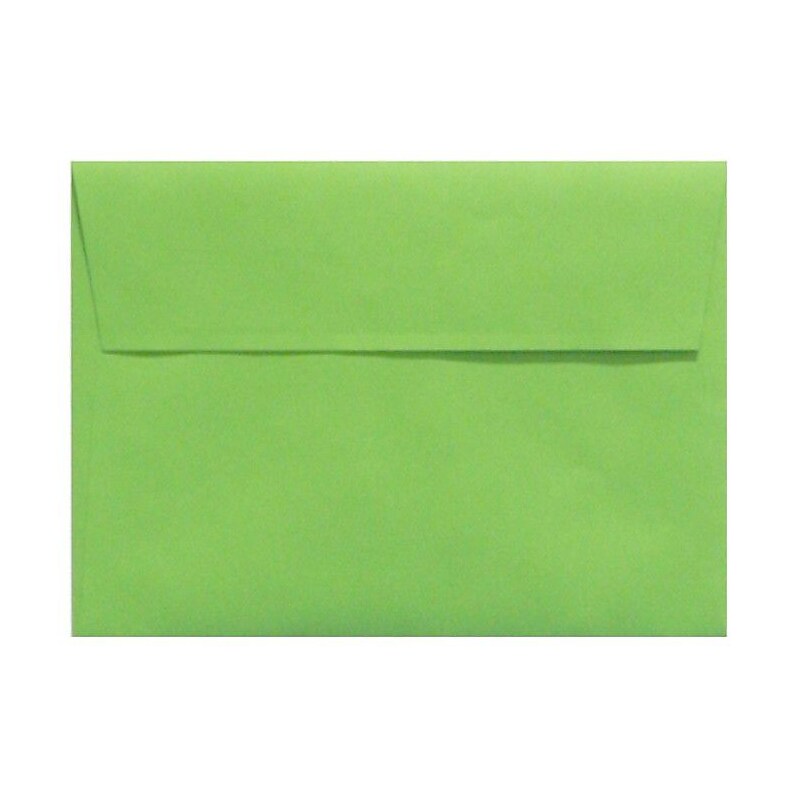 LUX A4 Invitation Envelopes (4 1/4 x 6 1/4) 50/Box, Limelight (LUX-4872-101-50) image 1