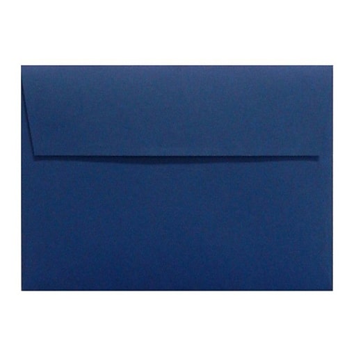 LUX A4 Invitation Envelopes (4 1/4 x 6 1/4) 50/Box, Navy (LUX487210350) Staples