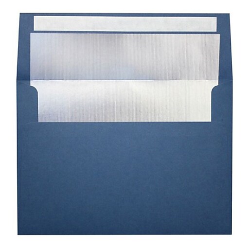 LUX A4 Foil Lined Invitation Envelopes (4 1/4 x 6 1/4) 500/Box, Navy w