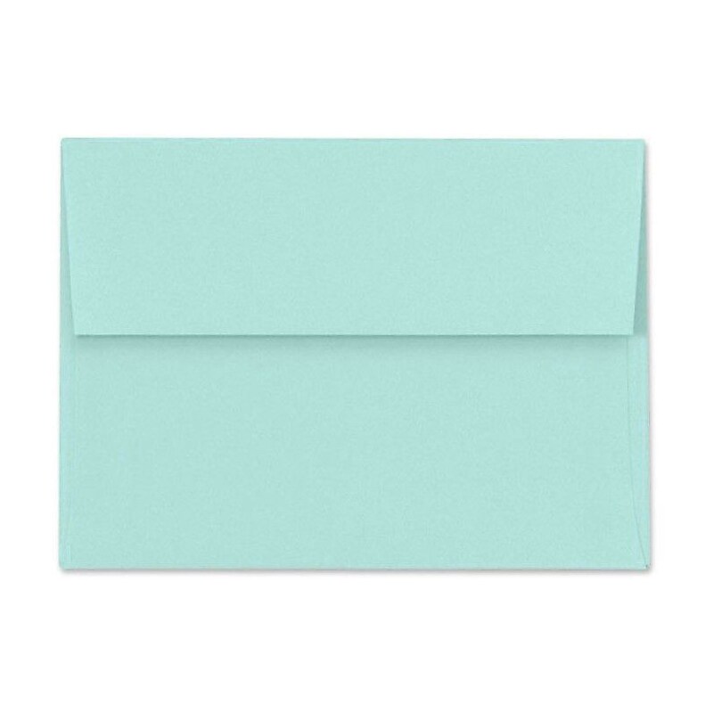 LUX A4 Invitation Envelopes (4 1/4 x 6 1/4) 500/Box, Seafoam (LUX-4872-113500) image 1