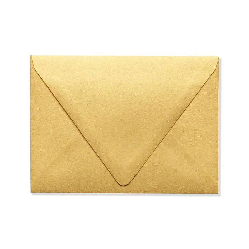 LUX A6 Contour Flap Envelopes (4 3/4 x 6 1/2) 50/Box, Gold Metallic (1875-07-50) image 1