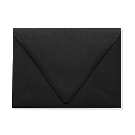 Lux A6 Contour Flap Envelopes (4 3/4 x 6 1/2) 50/Box, Midnight Black (1875-B-50)