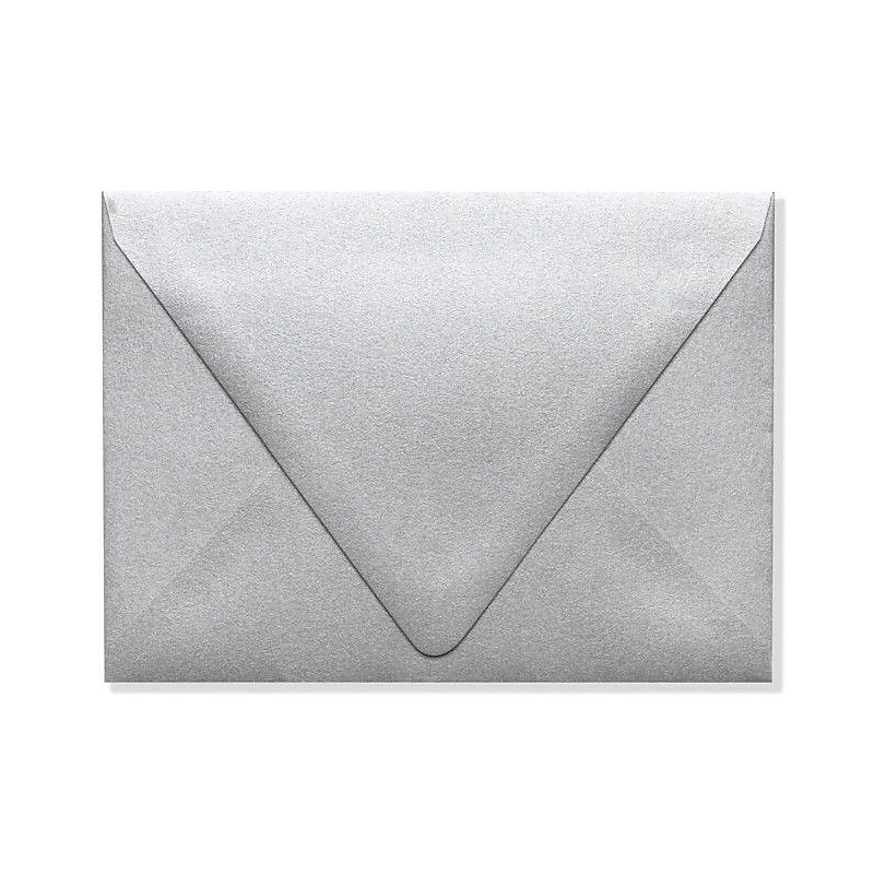 LUX A6 Contour Flap Envelopes (4 3/4 x 6 1/2) 1000/Box, Silver Metallic (1875-06-1000) image 1