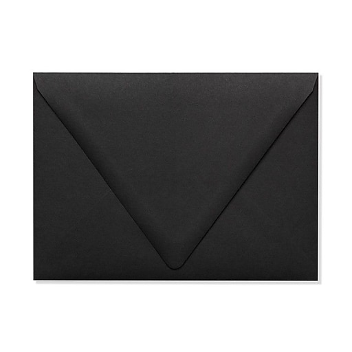 LUX A7 Contour Flap Envelopes (5 1/4 x 7 1/4) 250/Box, Midnight Black (1880B250) Staples