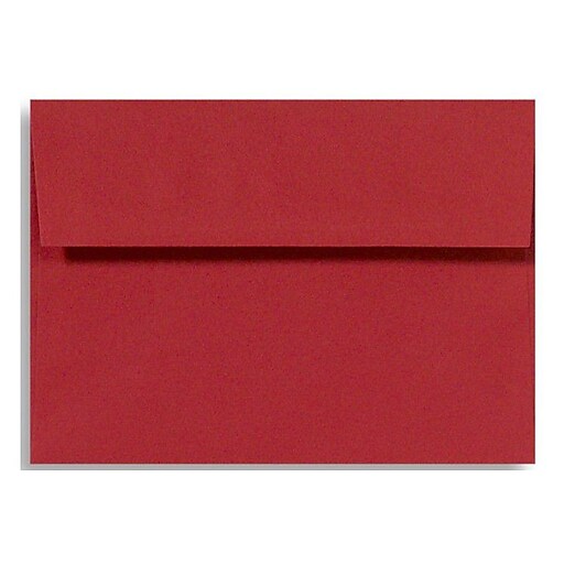 LUX 60lbs. 5 3/4" x 8 3/4" A9 Invitation Envelopes W/Glue, Holiday Red, 250/BX Staples