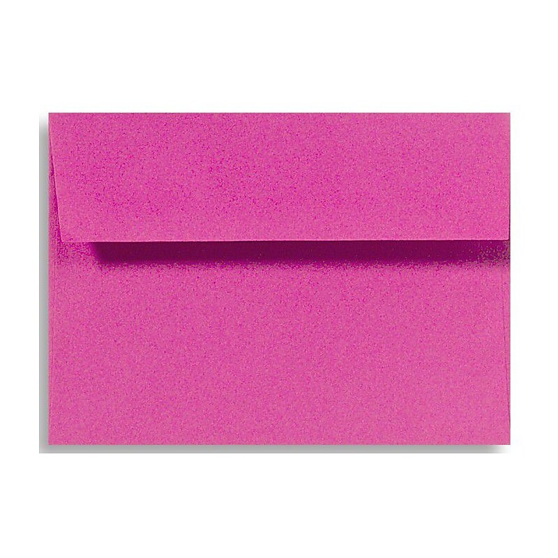 LUX 5 3/4" x 8 3/4" 70lbs. A9 Invitation Envelopes W/Peel & Press, Magenta Pink, 50/Pack image 1