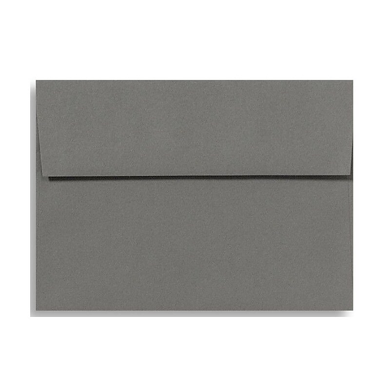 LUX 5 3/4" x 8 3/4" 70lbs. A9 Invitation Envelopes W/Glue, Smoke Gray, 50/Pack image 1