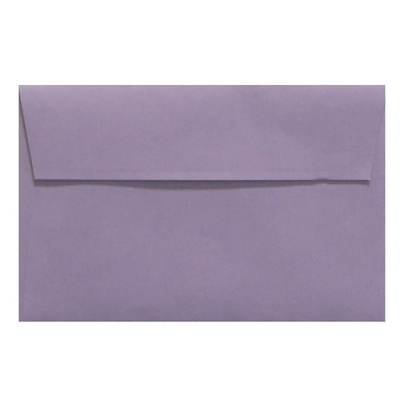 LUX 5 3/4" x 8 3/4" 80lbs. A9 Invitation Envelopes W/Peel & Press, Wisteria Purple, 50/Pack image 1