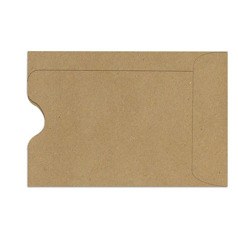 LUX Credit Card Sleeve 2 3/8" x 3 1/2", 50/Box, Grocery Bag (1801-GB-50) image 1