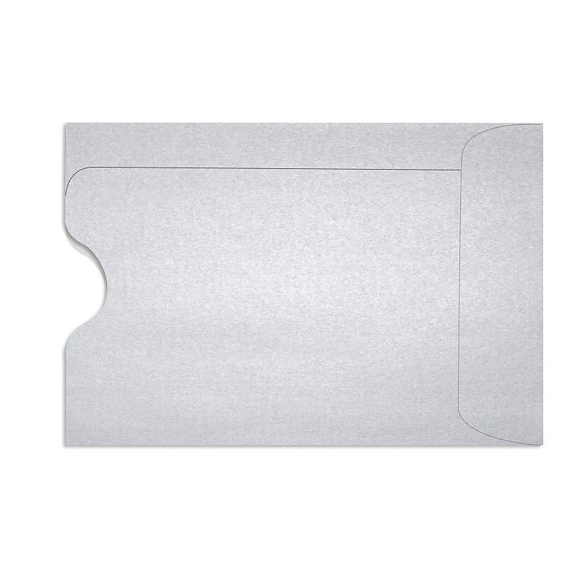 LUX Credit Card Sleeve 2 3/8" x 3 1/2", 50/Box, Silver Metallic (1801-06-50) image 1
