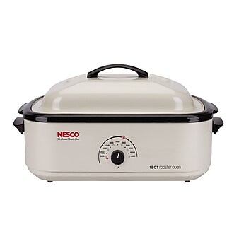 Nesco® 18 Quart Porcelain Cookwell Roaster Oven, Ivory White