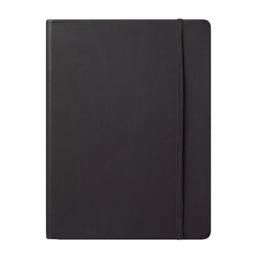 Eccolo™ Faux Leather Large Cool Jazz Journal, Black at Staples