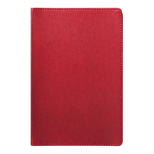 Eccolo™ Faux Leather Simple Journal, Red at Staples
