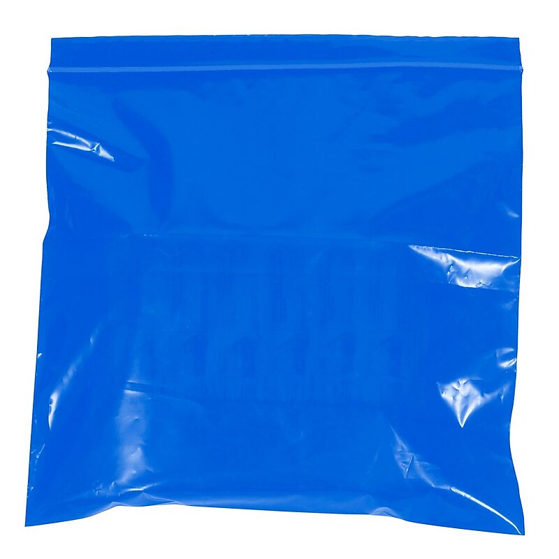 5" x 8" Reclosable Poly Bags, 2 Mil, Blue, 1000/Carton (PB3585BL) image 1