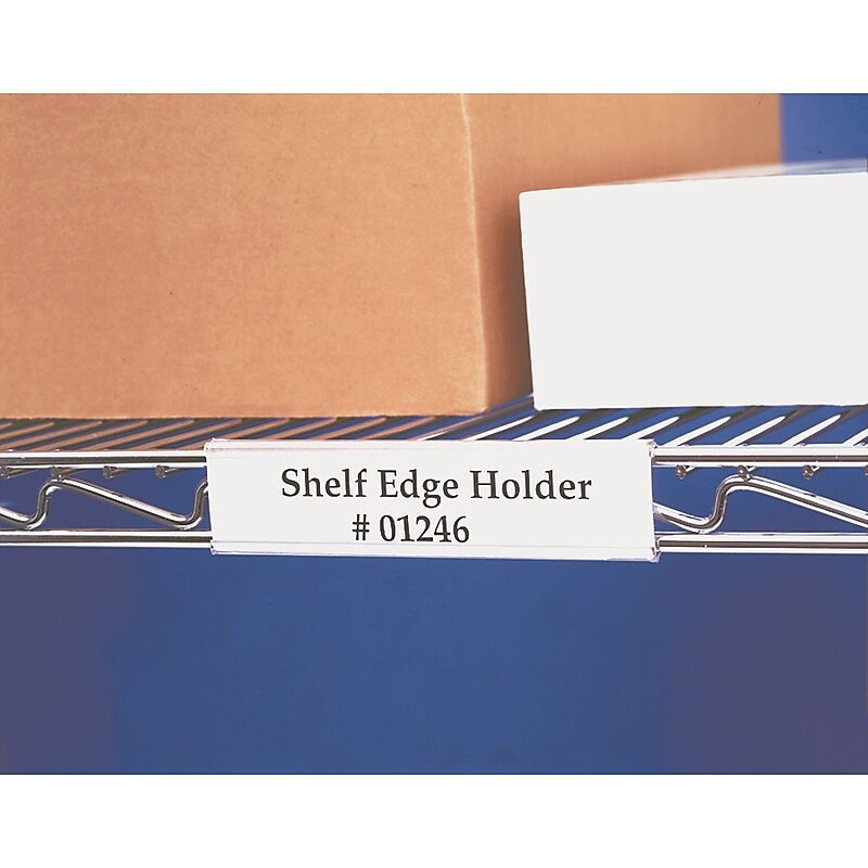 Wire-Rac Angled Snap-On Label Holders,  3" x 1 5/16, 25/Carton image 1