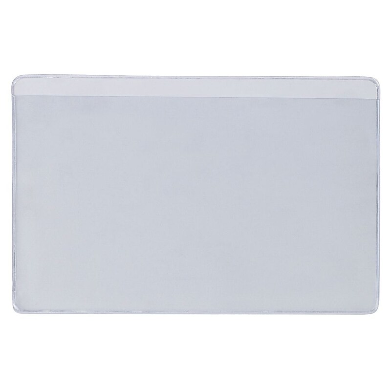 Partners Brand Superscan 3" x 5" Long Side Open Press-On Vinyl Envelope, 50/Carton image 1