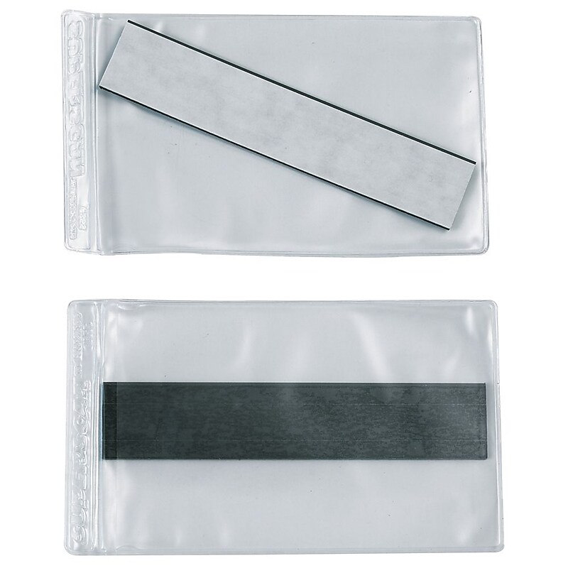 Partners Brand Superscan 2" x 3 1/2" Magnetic Vinyl Envelope, 50/Carton image 1