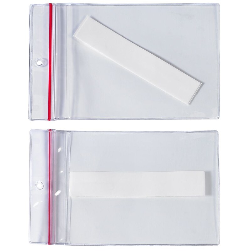 Partners Brand Superscan 9" x 12" Press-On Reclosable Vinyl Envelope, 25/Carton image 1