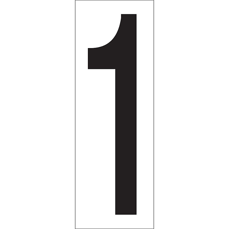 Tape Logic 3 1/2" Vinyl Warehouse Number Label,  1, 50/Carton image 1
