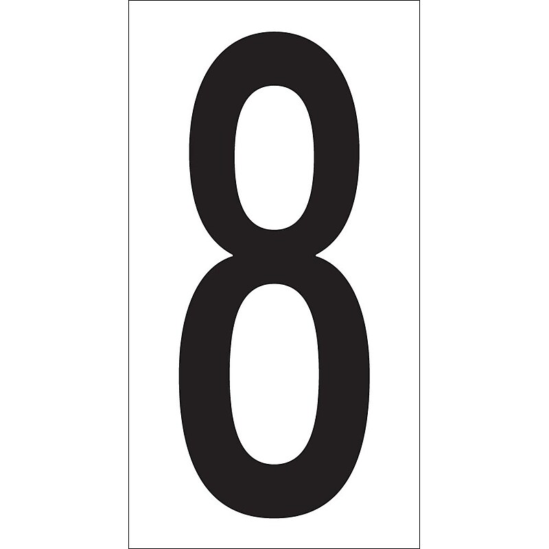 Tape Logic 3 1/2" Vinyl Warehouse Number Label,  8, 50/Carton image 1