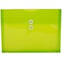 JAM Paper® Plastic Envelopes with Button and String Tie Closure, Letter Booklet, 9.75 x 13, Lime Green, 12/Pack (1221566)~#|#~m000086886_sc7