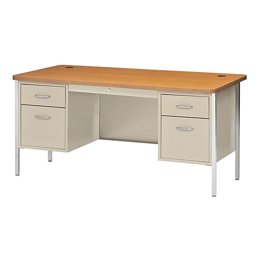 Shop Staples For Sandusky 60 X 30 Double Pedestal Steel