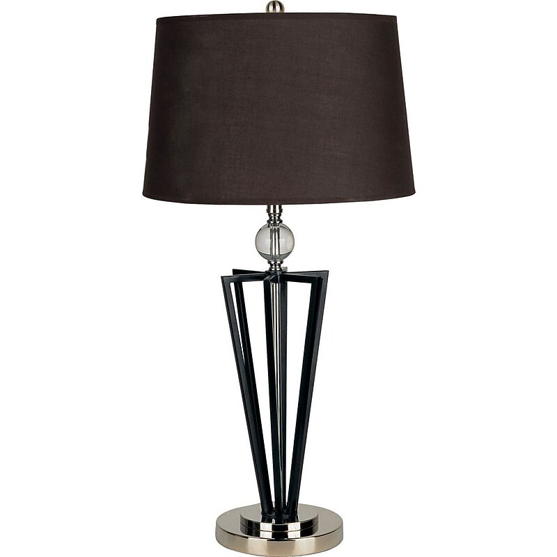 Ore International® 28" Crystal Ball Table Lamp, Black (31127) image 1