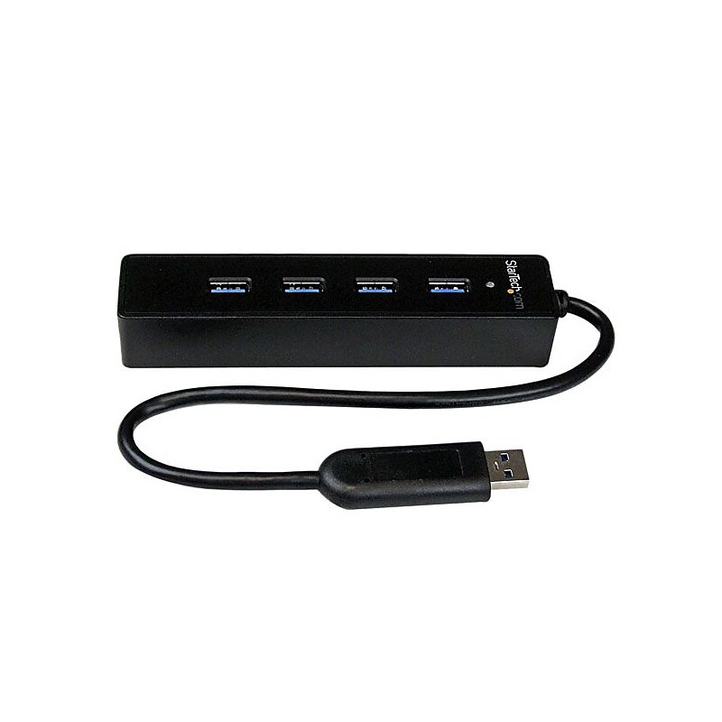 StarTech SuperSpeed 4-Port USB 3.0 Hub, Black (ST4300PBU3) image 1