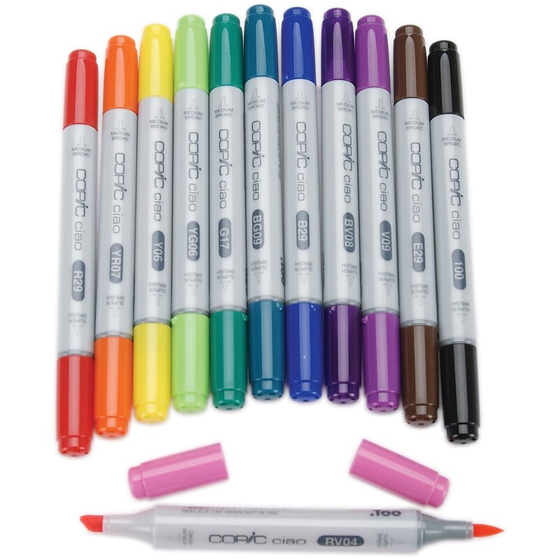 Copic® Marker 12 Piece Ciao Basic Dual Tip image 1