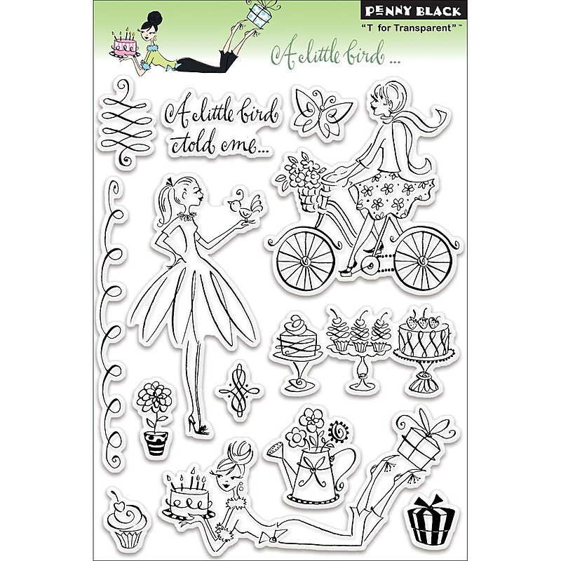 Penny Black® 5" x 7 1/2" Clear Stamp, A Little Bird image 1