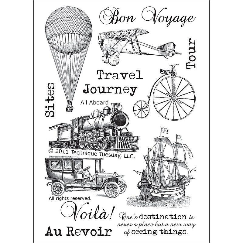 Technique Tuesday® 4" x 6" Clear Stamp, All Aboard image 1