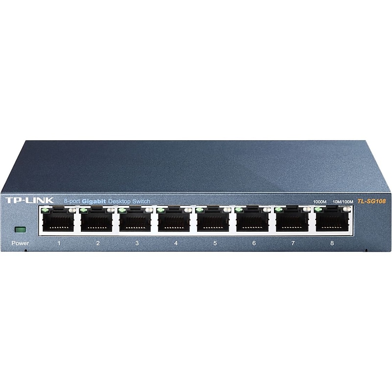 TP-LINK® Unmanaged Gigabit Ethernet Switch, 8-Ports (TL-SG108) image 1
