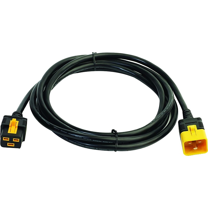 APC AP8760 10' IEC 60320 C19 to IEC 60320 C20 Power Cord, Black image 1