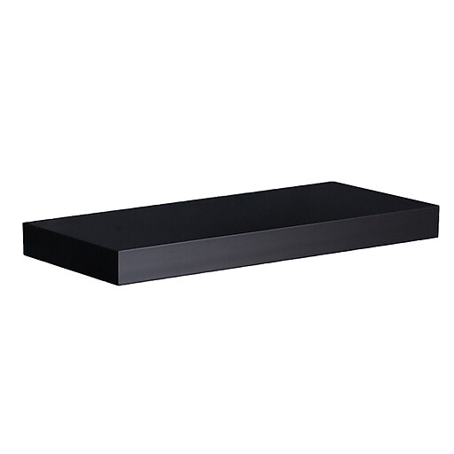 SEI Chicago Laminated MDF Floating Shelf, 24", Black at Staples