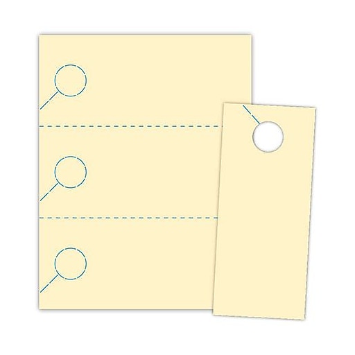 Blanks/USA® 3.67" x 8 1/2" 174 GSM Digital Cover Door Hangers, Ivory, 1000/Pack at Staples