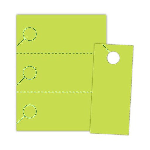 Blanks/USA® 3.67" x 8 1/2" 174 GSM Spring Digital Cover Door Hangers, Green, 1000/Pack at Staples