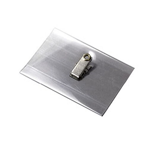 Blanks/USA NBH1SA Name Tag Holders, Clear, 100/Pack at Staples