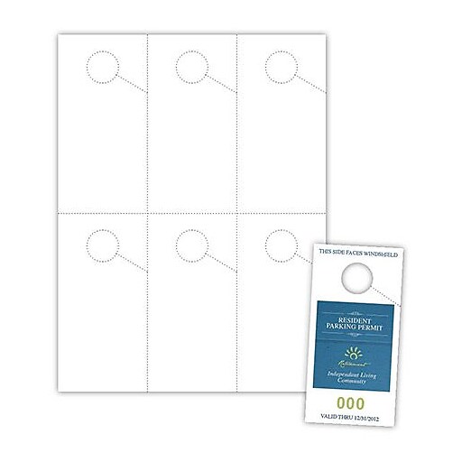Blanks/USA 2 3/4" x 5 1/2" Digital Polyester Parking Pass Hangers