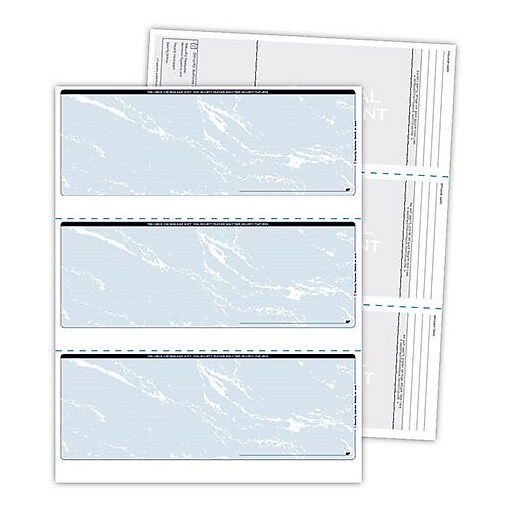 Blanks USA Kan't Kopy 8.5" x 11" Security Check On Top, 60 lbs., Blue