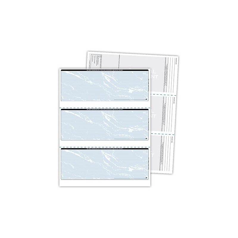 Blanks USA Kan't Kopy 8.5" x 11" Security Check On Top, 60 lbs., Blue, 250 Sheets/Pack (SC425BL) image 1