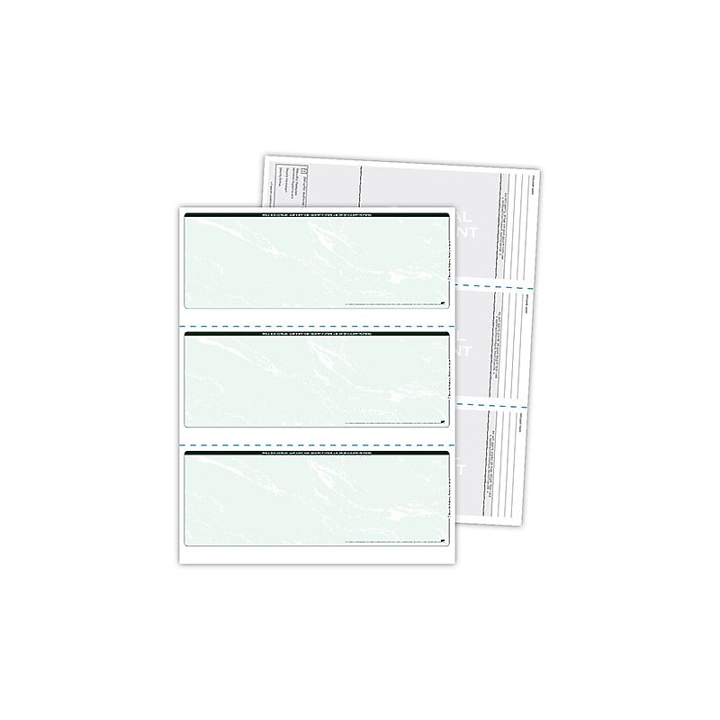 Blanks USA Kan't Kopy 8.5" x 11" Security Check On Top, 60 lbs., Green, 750 Sheets/Pack (SC425GR) image 1