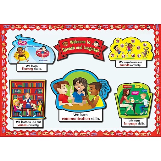 Super Duper® Bulletin Board Set, to Speech and Language, 6/Set