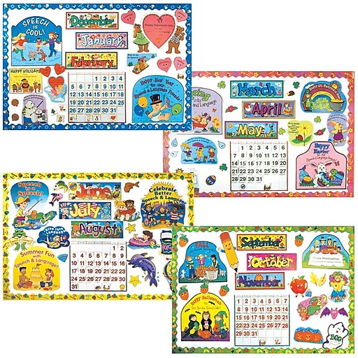 Super Duper® Bulletin Board Set, Year 'Round Speech Calendar and