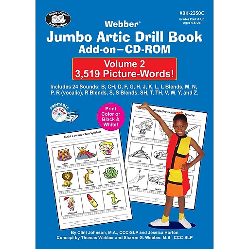 Super Duper Jumbo Artic Drill Book Picture Words Add On Cd Rom Staples