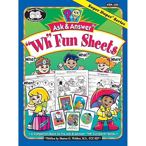 Super Duper® Ask & Answer® "WH" Fun Sheets, Grades PreK-5 at Staples